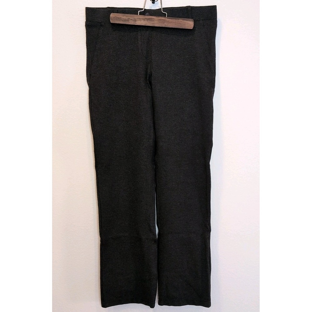 Betabrand Pants Womens Size Medium Petite Dark Gray 2 Back Pockets Straight Leg